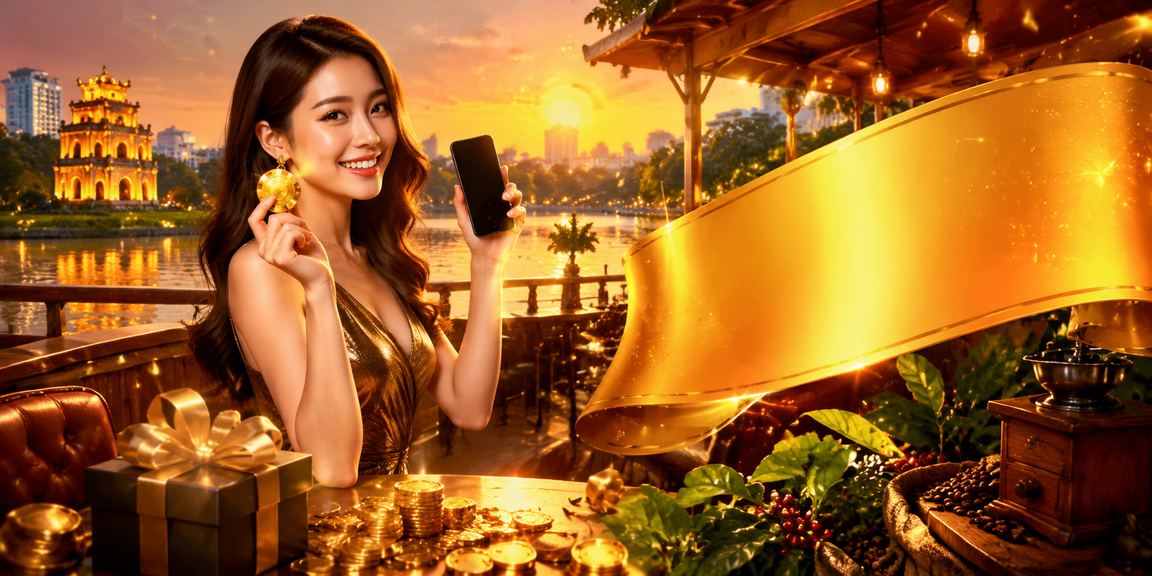Thành viên VIP kiểm tra hoàn tiền trong ứng dụng tại quán cà phê Hà Nội
