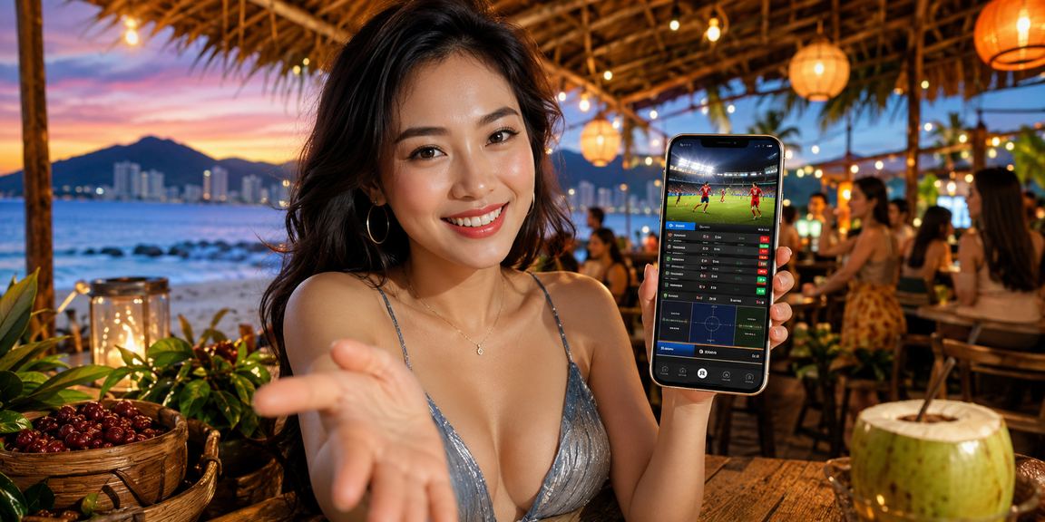 Người dùng Nha Trang xem kèo thể thao và uống cà phê buổi sáng tại quán